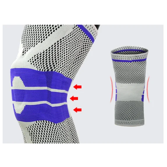 high density black Elastic adjustable Bandage wrapping weight lifting knee brace