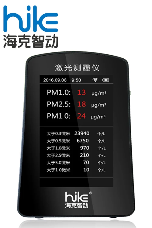 
HIKE Gas Analyzer Model B5S Laser Scattering PM2.5 PM1.0 PM10 Monitor Portable Air Quality Monitor for PM2.5 