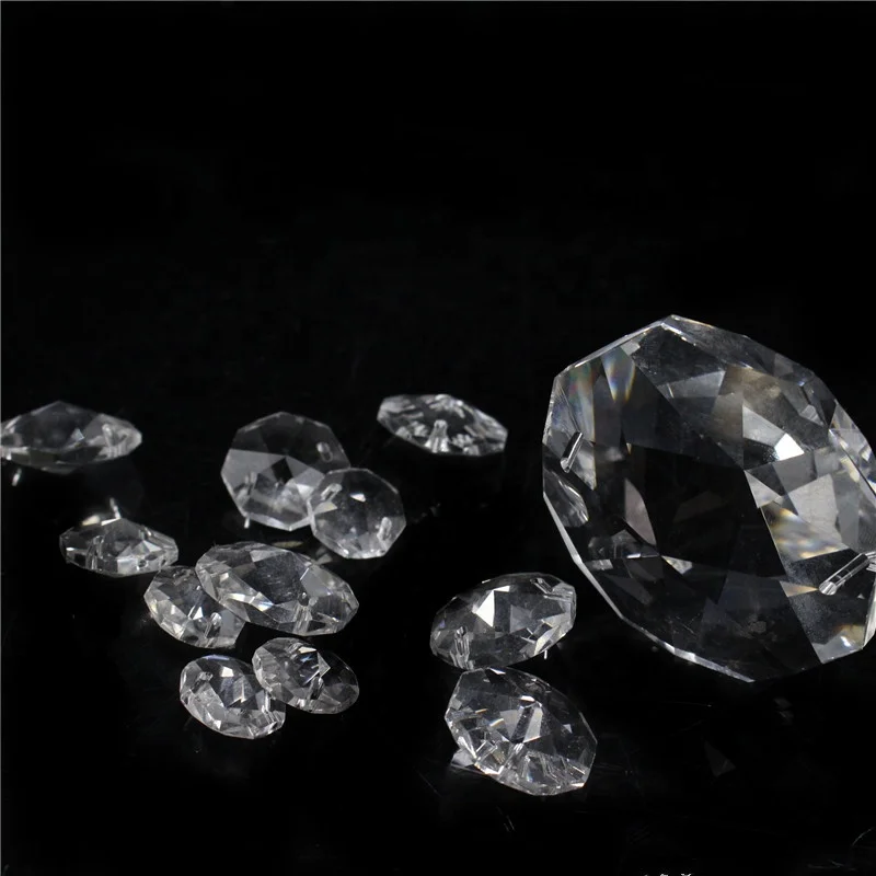 K9 14mm machine cut crystal glass octagon beads for chandeliers beads jewelry bead chandelier