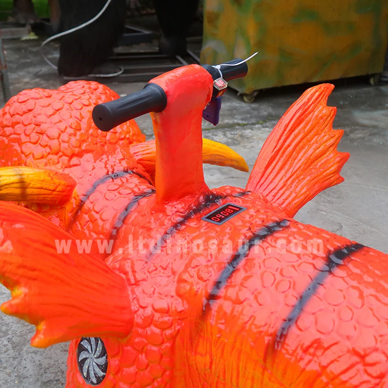 Mechanical Realistic Motorized Electric Amusement Animated Dinosaur Ride Machine for Kids Amusement Park with Timer