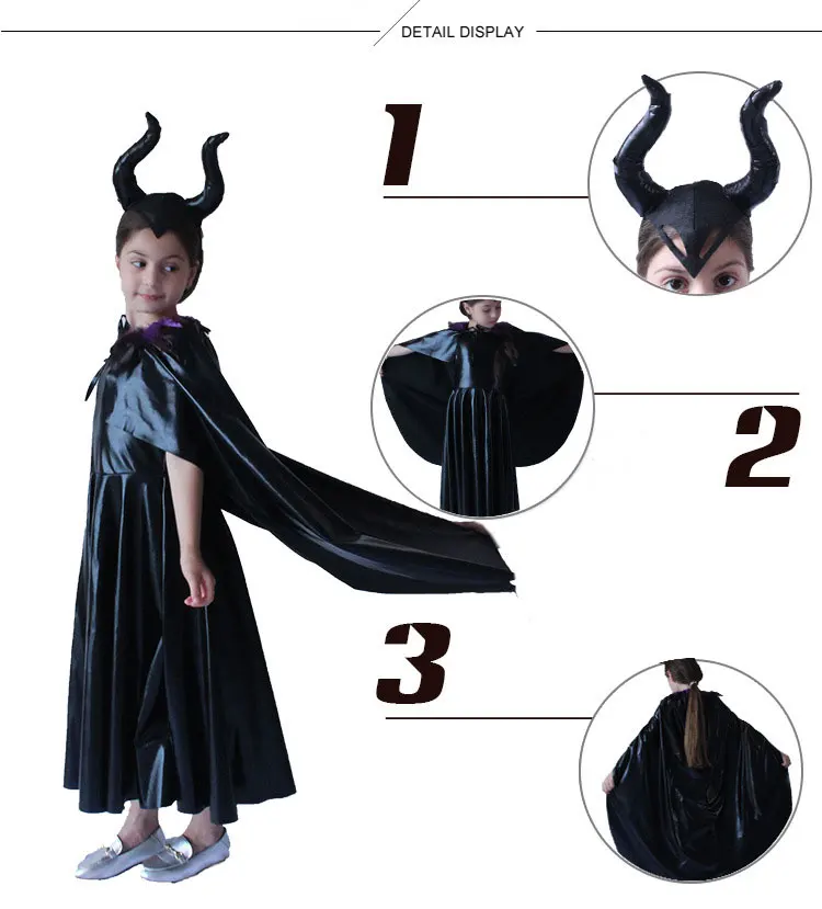 Halloween Costumes Europe and the United States Children Black Witch Sleeping Spell cosplay costumes cosplay costumes