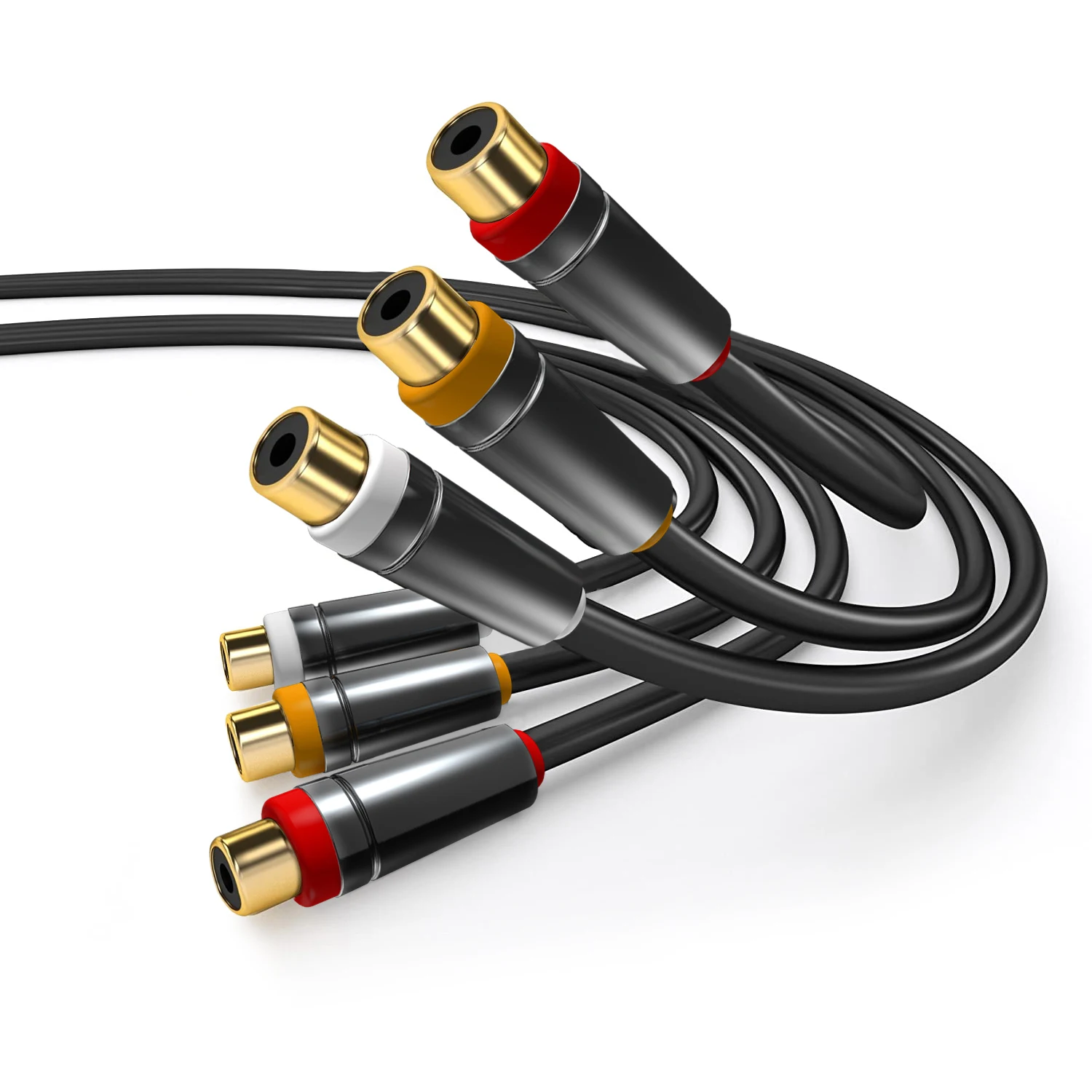 Original factory High Quality Female to Female 3RCA Audio Video AV Cables 3 RCA