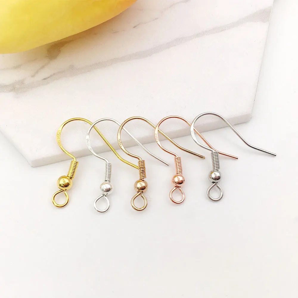 AA00402 Wholesale Ear Wire Hooks Fishhook with 925 Silver letter DIY Jewelry Findings For Making Sterling Earring Hooks