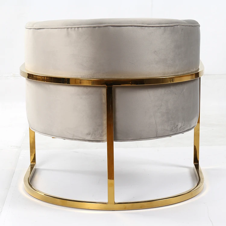 Home Furniture Modern Velvet Fabric Stainless Steel Chair Furniture