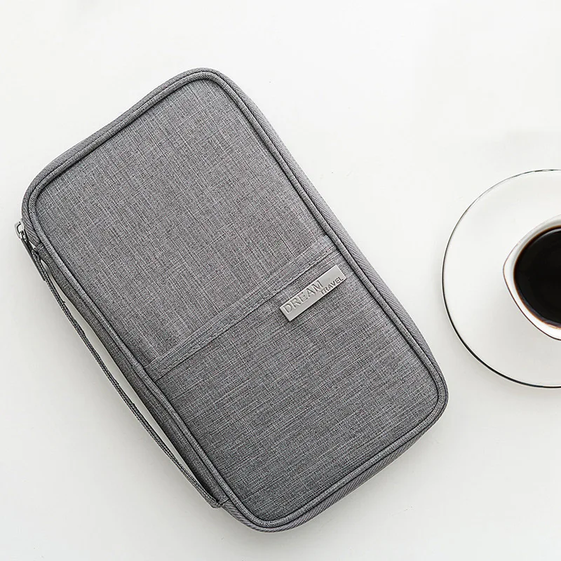 Korean Dustproof Passport Bag Portable Cation Passport Zipper Bag Multifunctional Waterproof Oxford Travel Passport Bag