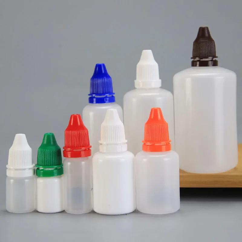 Wholesale 3ml 5ml 10ml 15ml 20ml 30ml 50ml 100ml needle tip dropper plastic bottle for eye drops