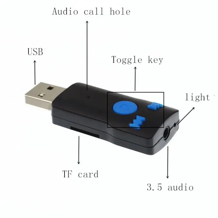 Hot Selling Aux Receiver Bluetooths Car Kit Usb