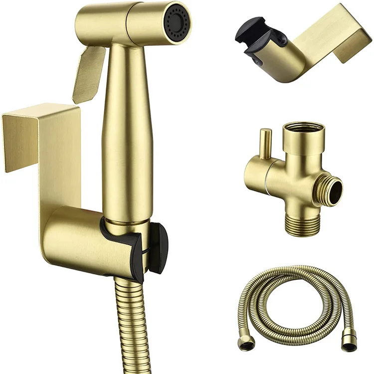 wall-mounted modern stainless steel  hot and cold bidet sprayer for toilet water toilet spray gun