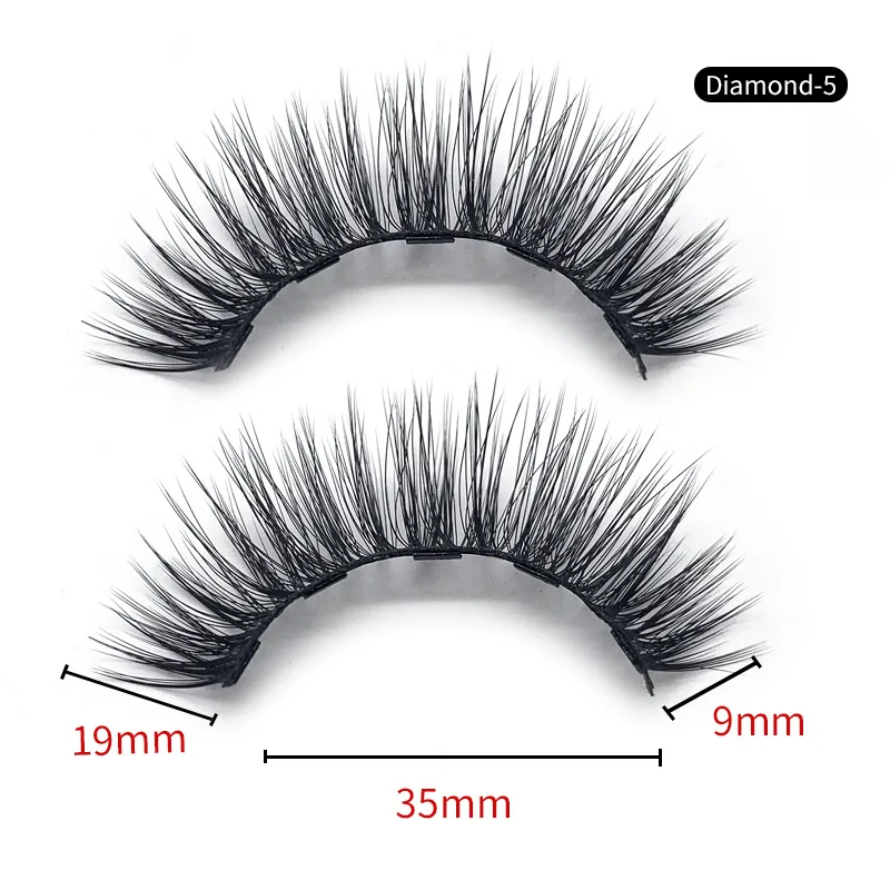 3D stereo magnet eyelash set with its own brand of magnetic eyelash top and bottom