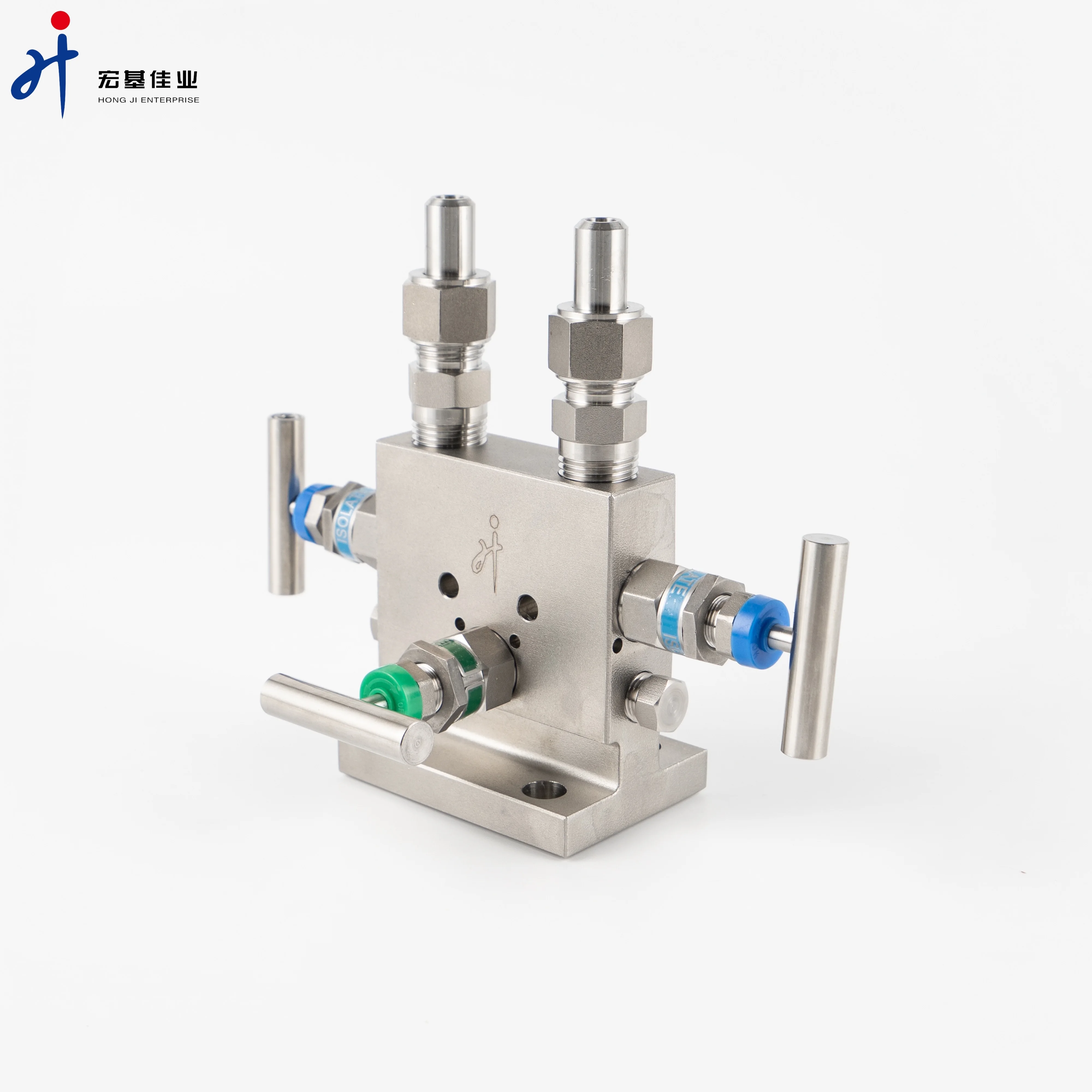 Hydraulic Manifold T type Stainless Steel 6000psi 3 valve Manifolds For Differential pressure transmitter