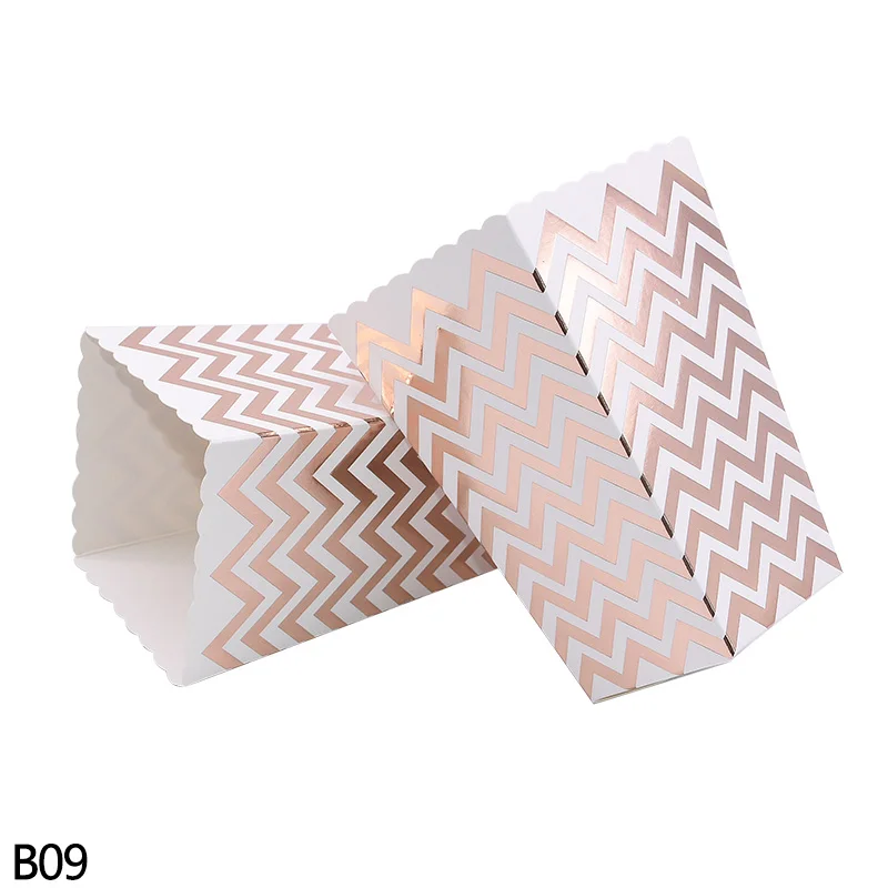 
Fashion Custom Printed Paper Popcorn Box Gold Silver Dot Wave Striped Paper Popcorn Corn-Candy Disposable Box 