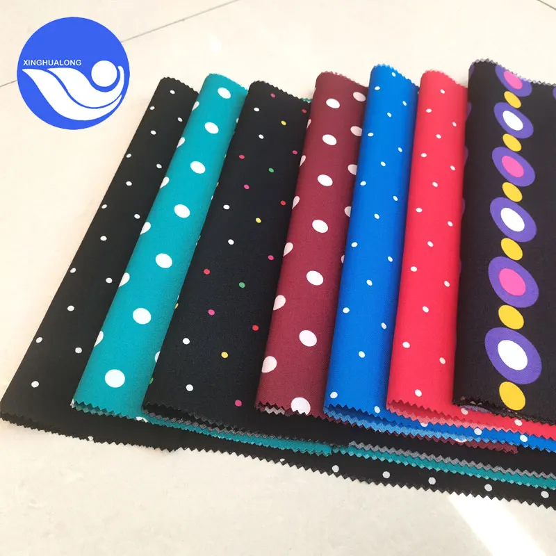 Fabrics Factory price 100% Polyester Minimat Minimatt Mini Matt Print Fabric with dot pattern for table cloth using