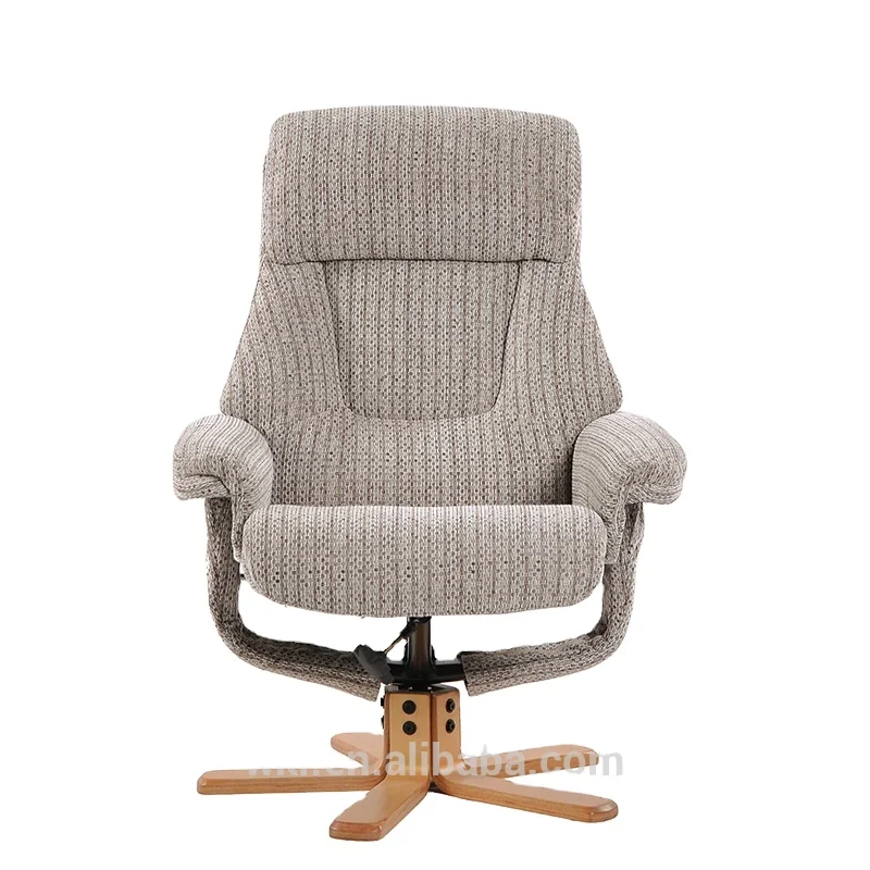 High Quality cheap price fabric swiveling rockiing recliner chair with ottoman
