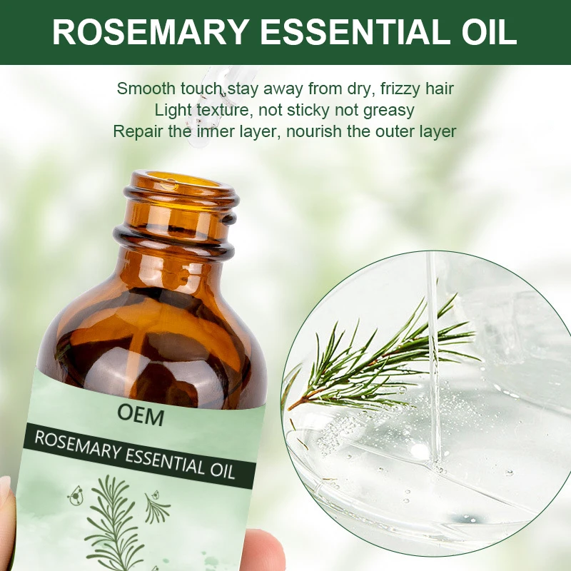 USA UK inStock Private Label Natural Organic Rosemary Essential Oil Women Black Hair Care Products Rosemary Oil Hair Growth