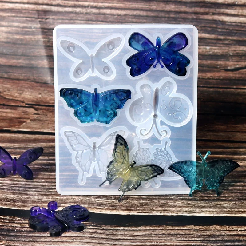 Butterfly Mold Resin Pendant Epoxy Resin Mold Jewelry Silicone Casting Mold for DIY Earrings Necklace Accessories