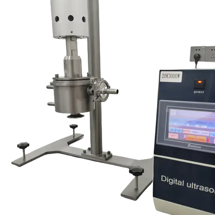 flow cell epoxy resin mixer emulsifying ultrasonic probe homogenizer 3000w powder liquid mixer