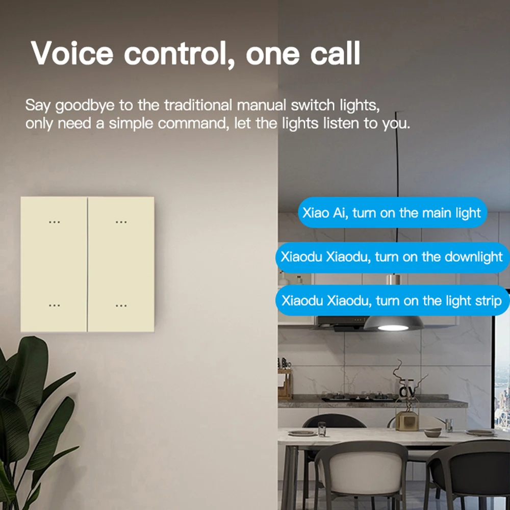 Tuya Zigbee WiFi Smart Home Switch 1/2/3 Gang 86*86mm Wall Wireless Electrical Switch App Remote Voice Control