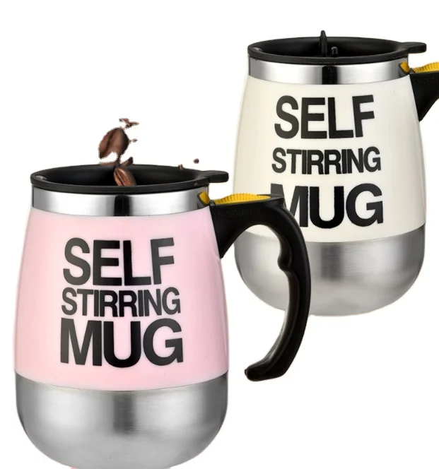 Electric Mixing Cup Stainless Steel Coffee Milk Water Mugs Christmas Kitchen Tools Self Stirring Coffee Cup With Lid