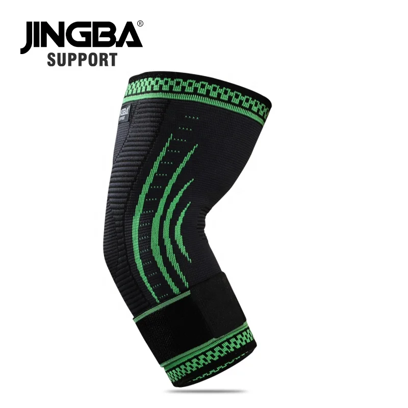 JINGBA Wholesale  Elastic Arm Sleeve Tennis 3D Knitting Outdoor Sports  Elbow Brace Football Elbow pads gym Elbow Sleeves