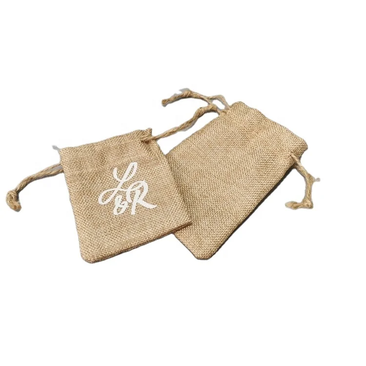 
small size Mash hemp Drawstring Bag Fine Linen wine /jewelry packing pouch Customized Burlap Jute Gift Bags 