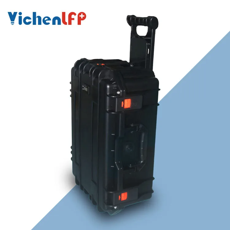 Customized 12V 24V 36V 48V 50Ah 100Ah 150Ah Deep Cycle  Lithium Battery Carrying Suitcase LiFePO4 Battery for Marine Boat Motor