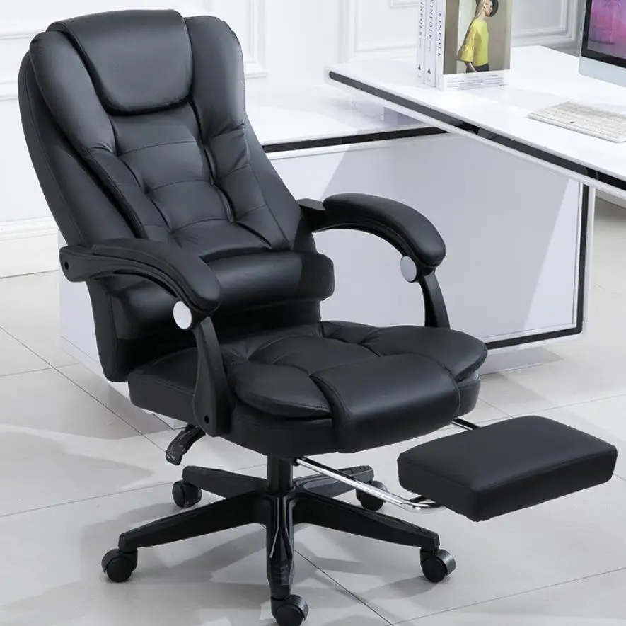 Modern Black Computer Chair  Lift Swivel Executive Office Leather Chair