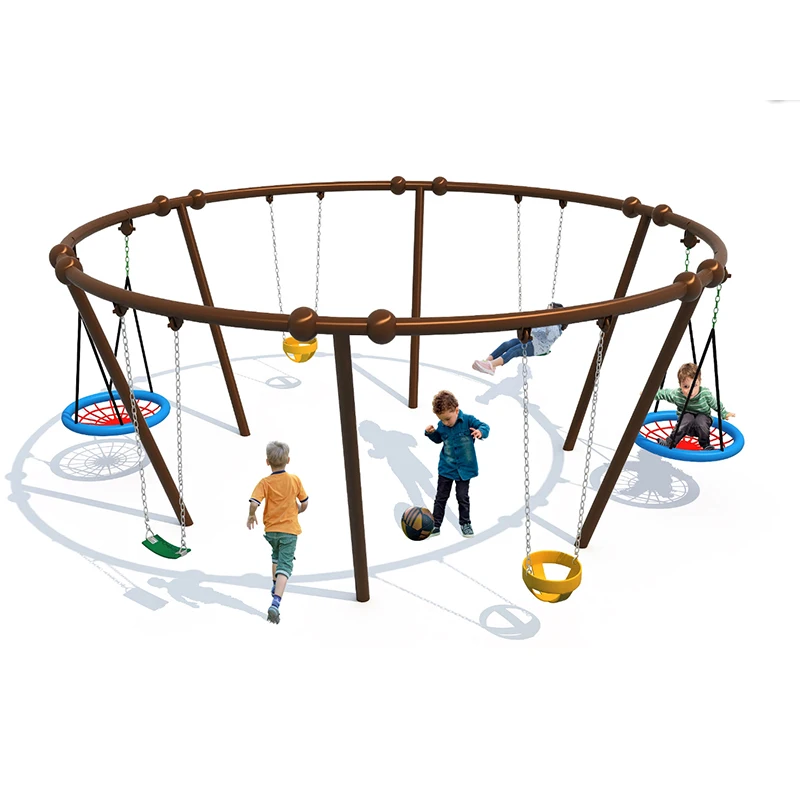 COWBOY Guangdong Kids garden Outdoor playground NET swing Set for school