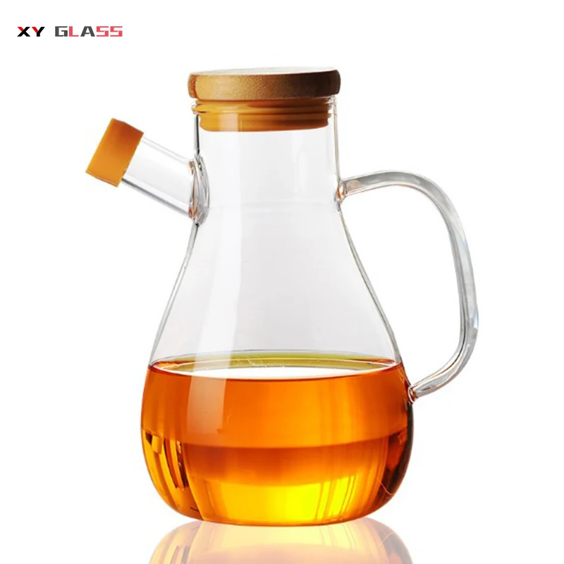 Бытовая кухня прозрачная стеклянная бутылка с соевым соусом ручной работы оливкового масла