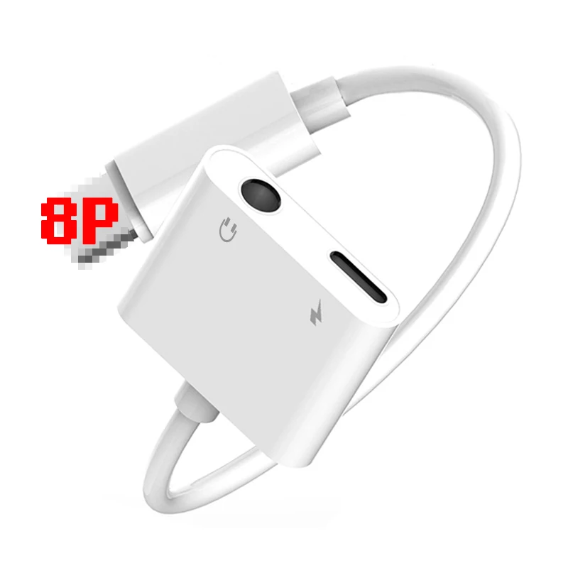 Wholesale Aux cable Lighting  to 3.5mm Headphone Audio Jack Adapter and Charger for iPhone Aux Charging Splitter Connector cable