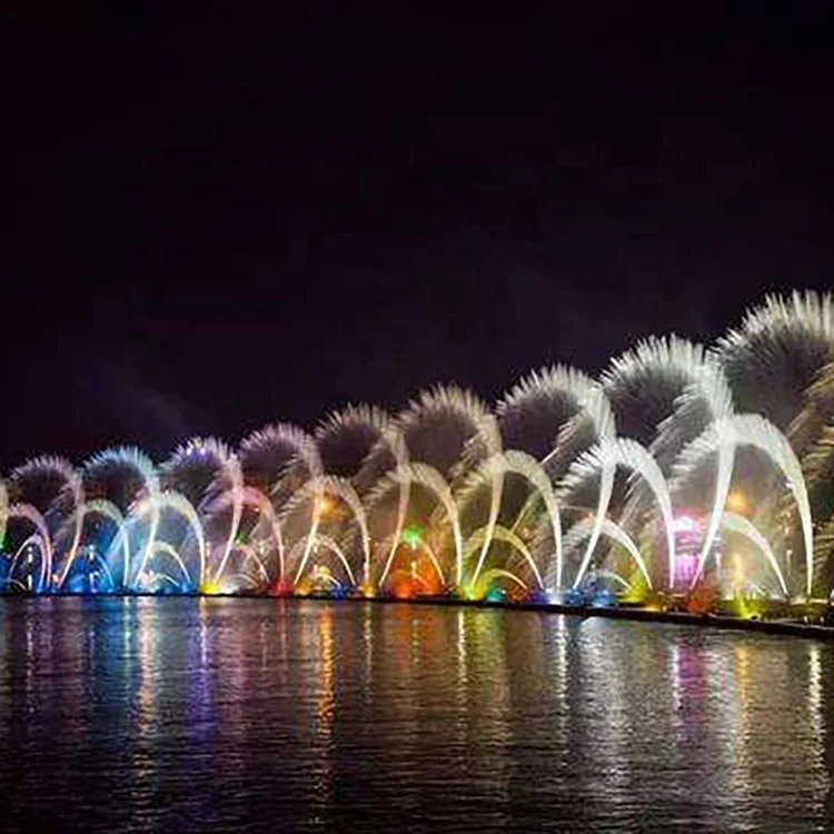 Colorful Music Fountain Dancing Floating 1D 2D Swing Water Fountain for Lake Pond