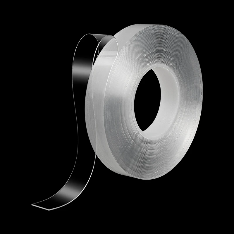 Double sided adhesive clear 30mm reusable no residue nano waterpoof grip tape for kitchen bathroom nano tape adhesive