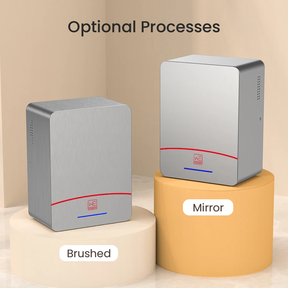 Commercial Compact Slim Sensor Battery Operated Stainless Steel HEPA Hand Dryer High Speed Automatic Energy Efficient Hygienic