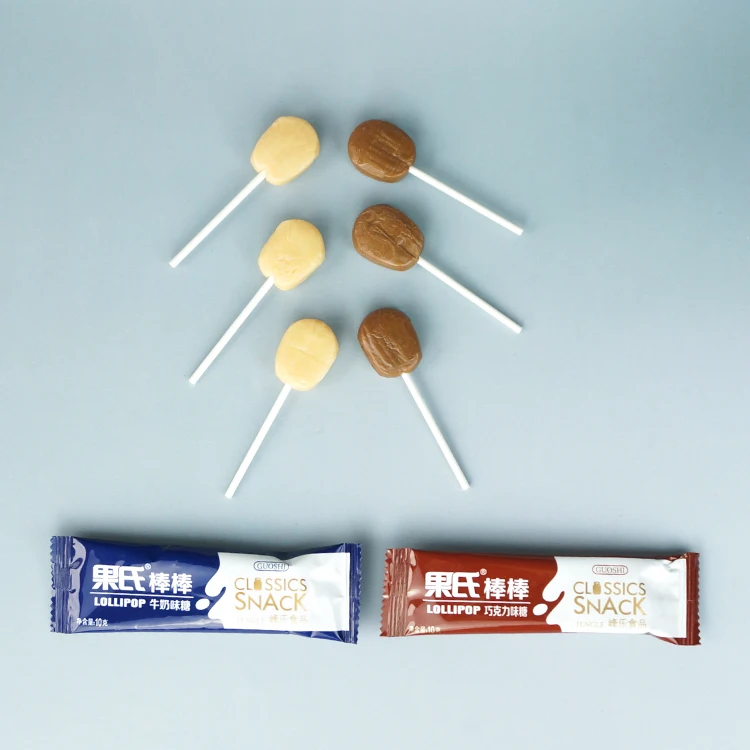 Giant Big Lollipop Delicious Chocolate Milk Flavors Hard Candy Cute Oval Shape Sweets and Pops