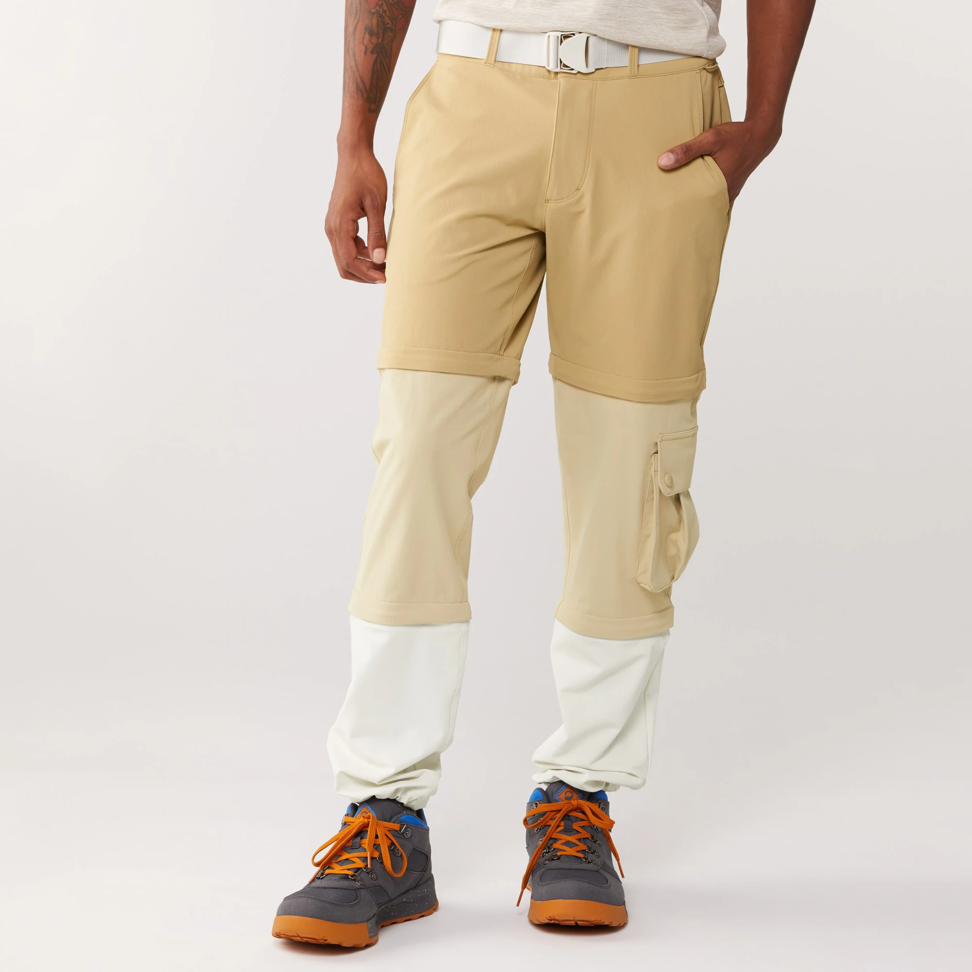 Съемные прямые брюки из полиэстера