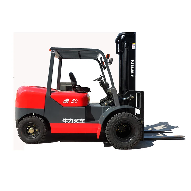 NIULI 5Ton Diesel Powered Forklift diesel forklift with side shifter & fork positioner with Isuzu Mitsubishi Japanese engine