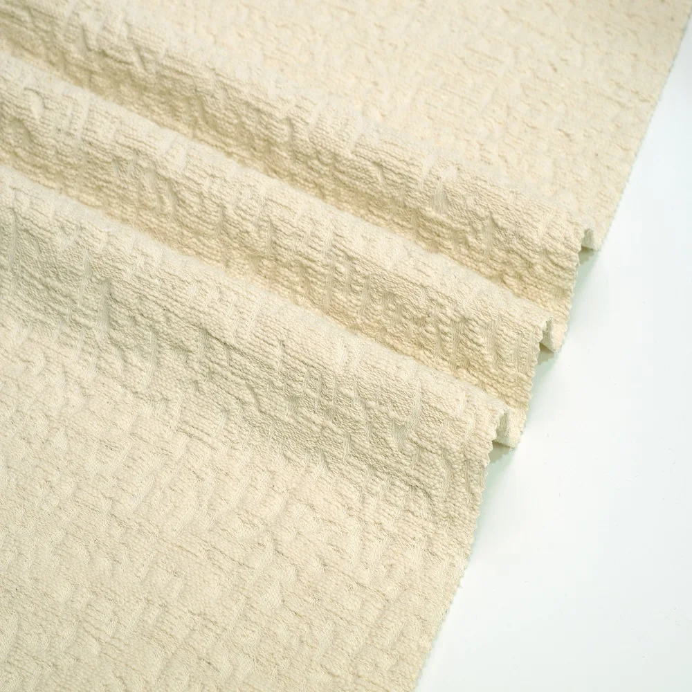 2527# Sample order jacquard linen cotton viscose 392g linen fabric for autumn winter clothing