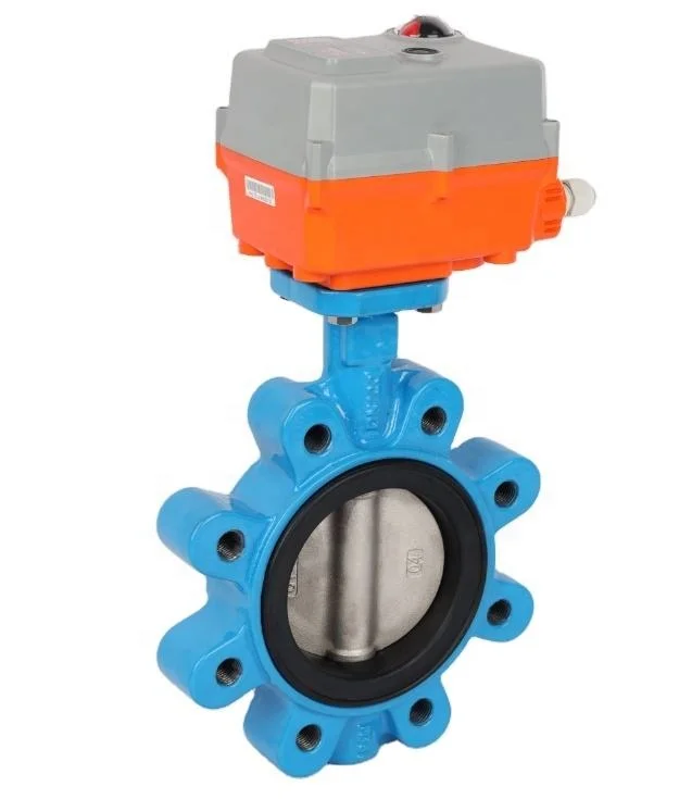 TOYI Hot Sale AC220V DC24V Wafer Lug Motorized Electric Water Butterfly Valves Cast Iron Valve Actuators