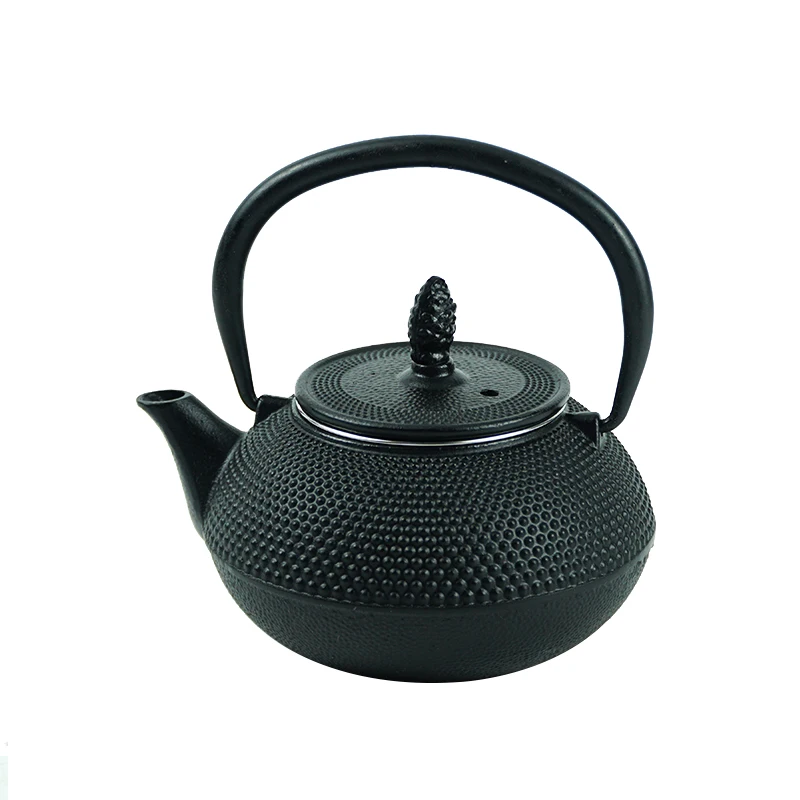 Classic Kung Fu Tea Pot Cast Iron Hobnail Teapot Tea Kettle Cup Set 380ML