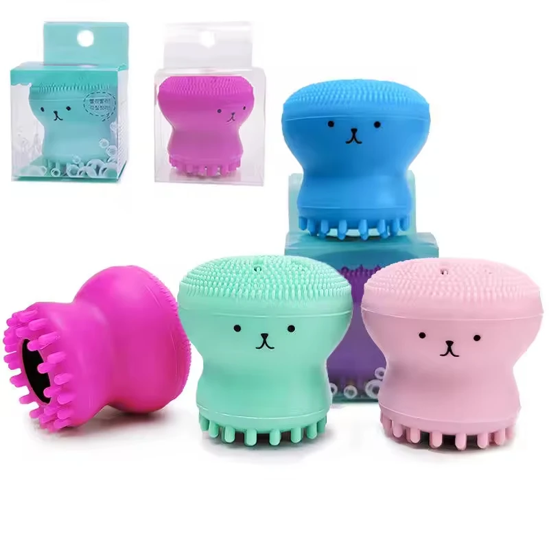 Super Soft Silicone Face Wash Cleanser Brush Massage Exfoliante Facial Cleansing Octopus Face Washing Brush