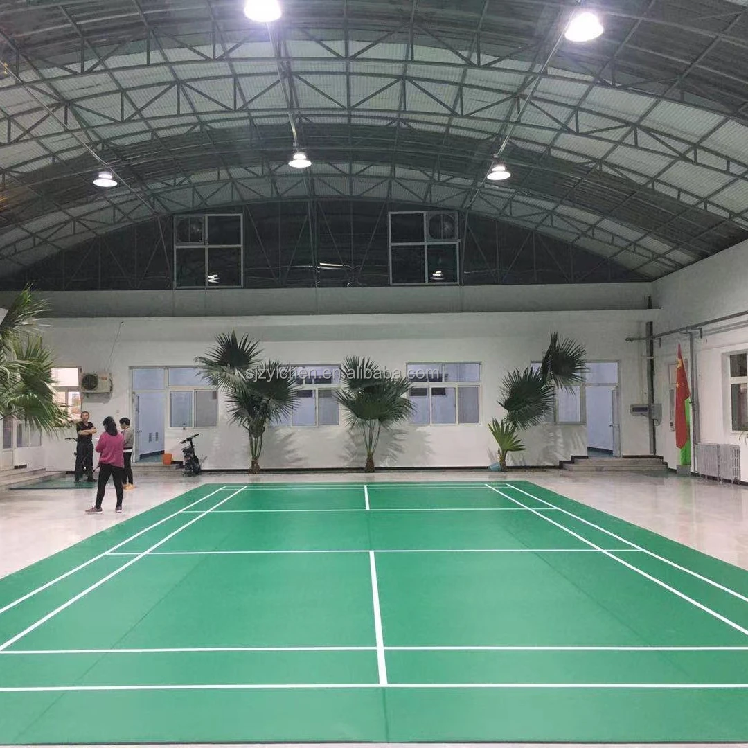 Оптовая продажа BWF портативный комнатный коврик для бадминтона ПВХ напольное покрытие
