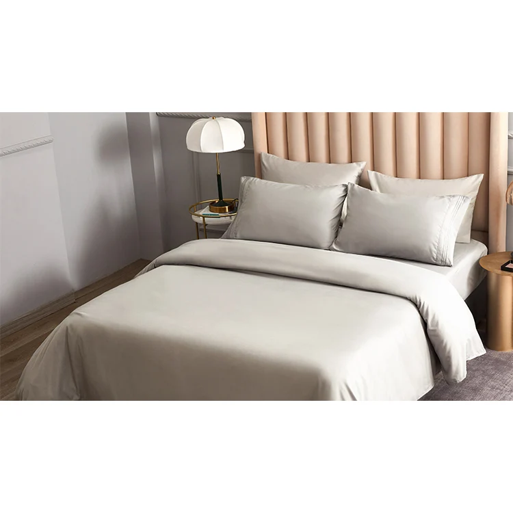 Plain dyed home textile fabric pillowcase and wholesale hotel twin/full/king size bedspread