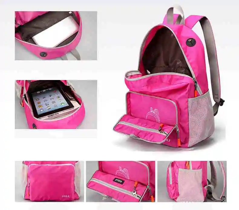 Anti-tear Lightweight Load Testing 19KG Large Packable Travel Hiking Backpack Bags