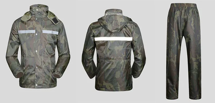 OEM Rain Wear Nylon Foldable Waterproof Rain Coats Mens Pocket Raincoats