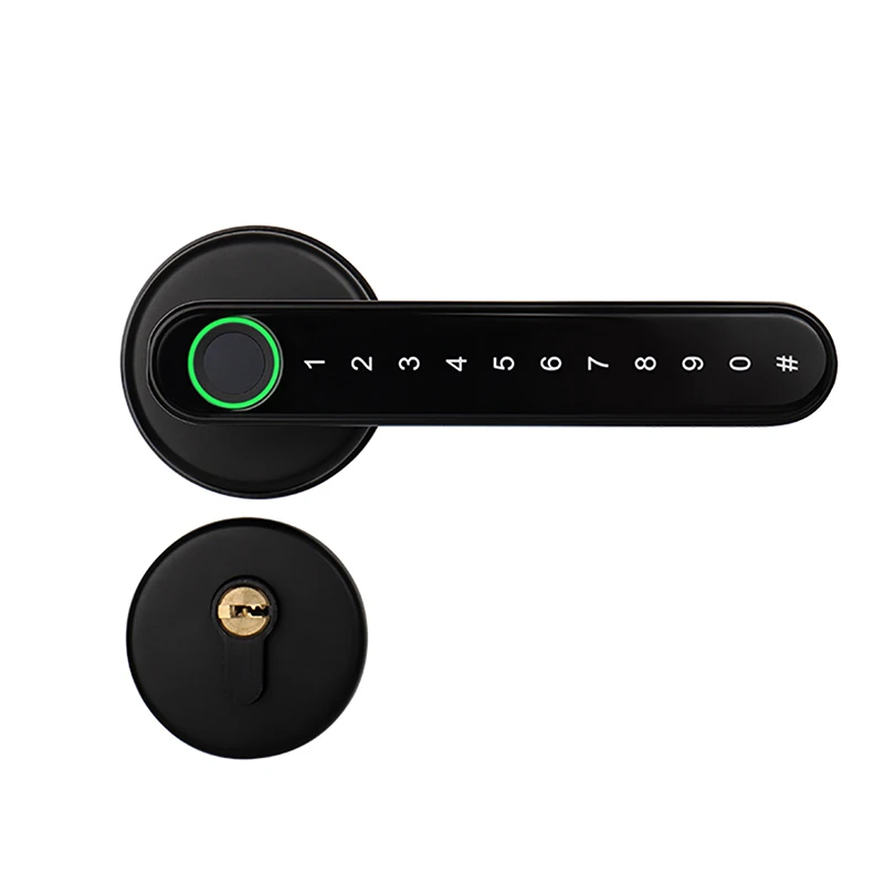 2020 new design wifi key smart lever handle door lock with fingerprint ttlock