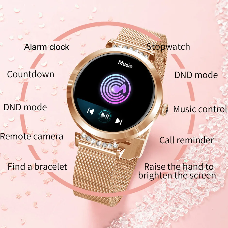 Smart Ladies Watch Pedometer Calorie Sleep Health Monitoring IP68 Waterproof Swimming Smart Watch