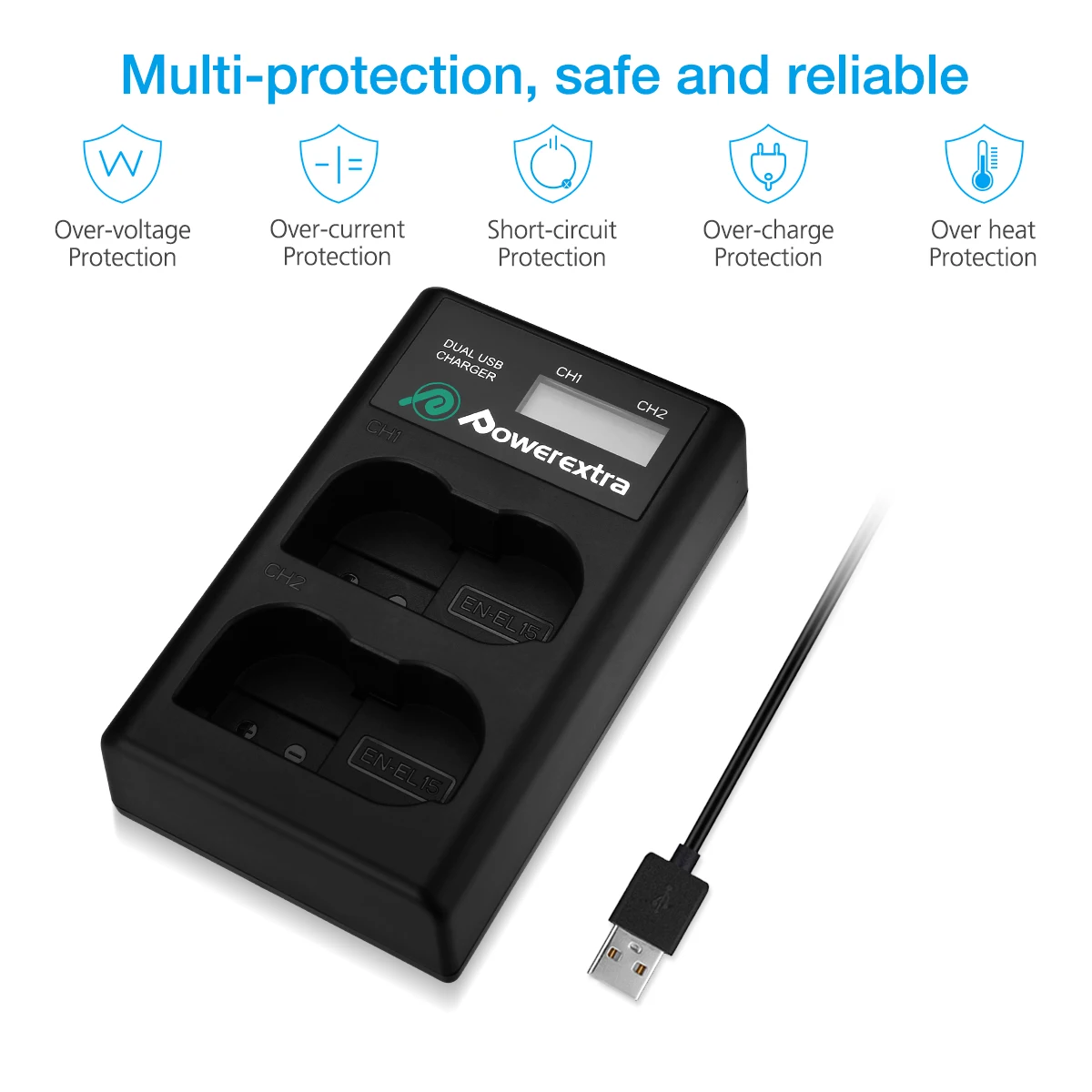 En-el15 Enel15 комплект литий-ионный батарей для Nikon Z6 Z7 D850 D810 D810A D800 D800E D7500 D7200 D7100 D7000 D750 D810 D610 D600