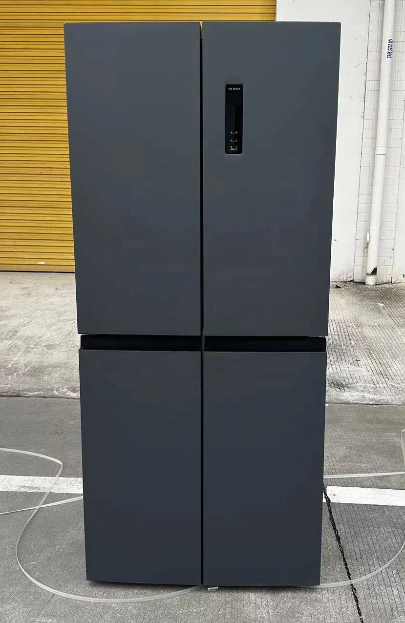 French Cross Open Door Refrigerator Black Inverter Plastic Compressor Air Cooling Free Spare Parts Geladeiras Frost Free Em Inox