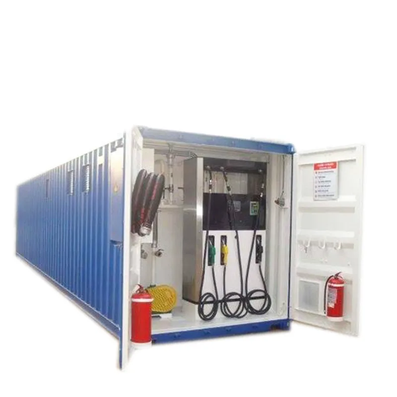 Explosion-proof 20ft 40ft mobile fuel service filling container petrol station for chemical liquid petroleum gas products