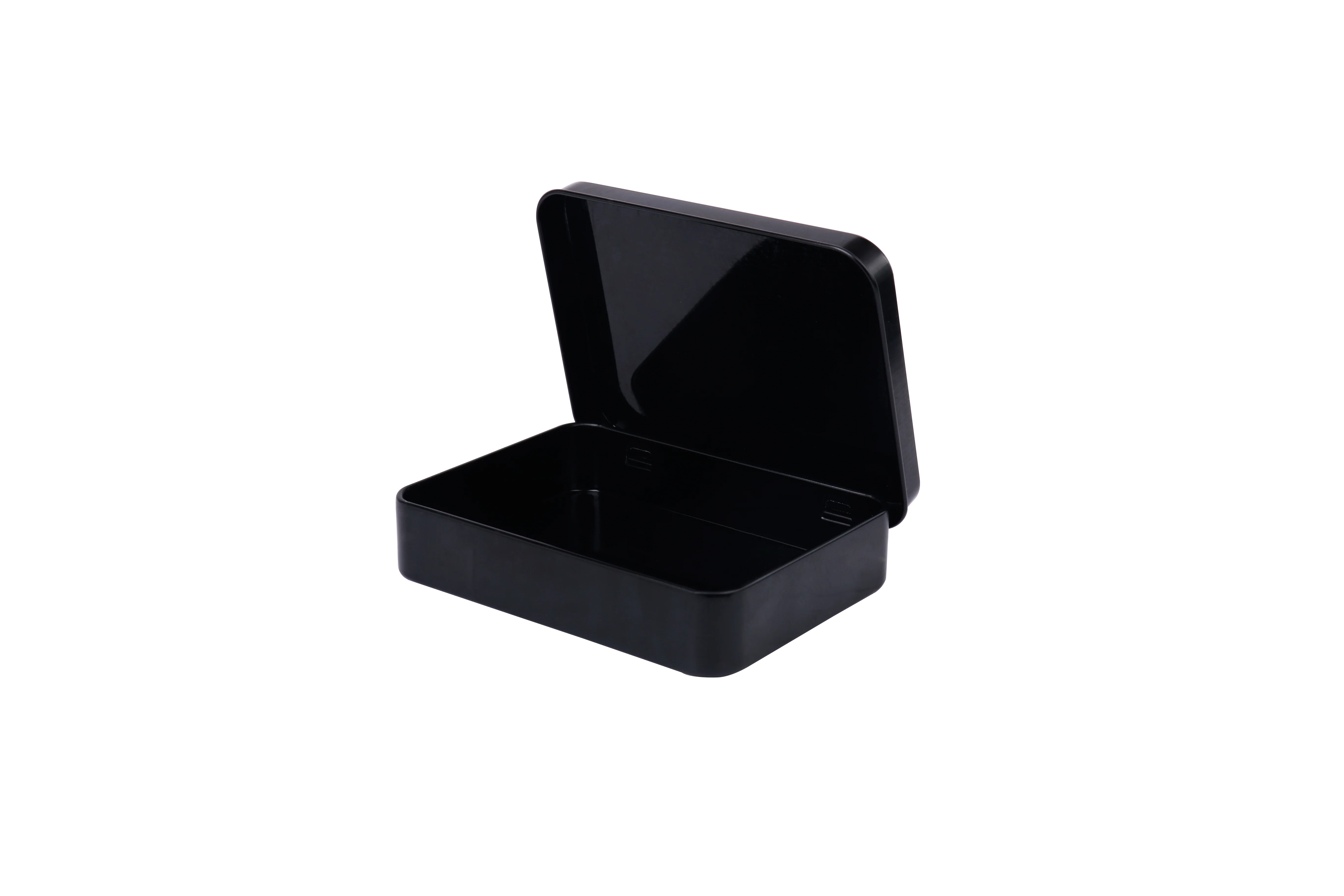 
High quality customized small square matte black tin box 