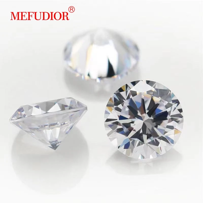 Wholesale OEM Custom Round Cut Synthetic Diamond Gemstone White VVS Moissanite Diamond Pass GRA Certificate Moissanite Diamond